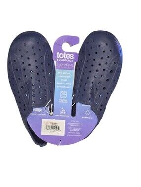 #015 Kids totes Solbounce Navy Slip-On Puddle Sandals